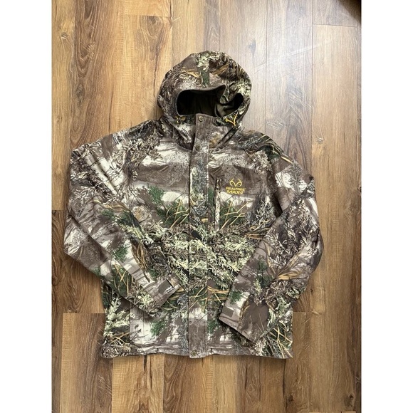 Real Tree‎ Max 1 Microban Scent Control Men's M Camo Fleece 4 pocket Zip Jacket - Picture 1 of 11